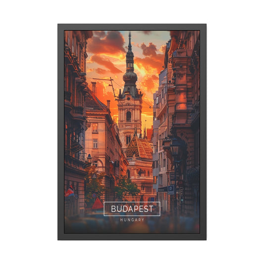 Budapest Twilight (Framed Paper Posters)