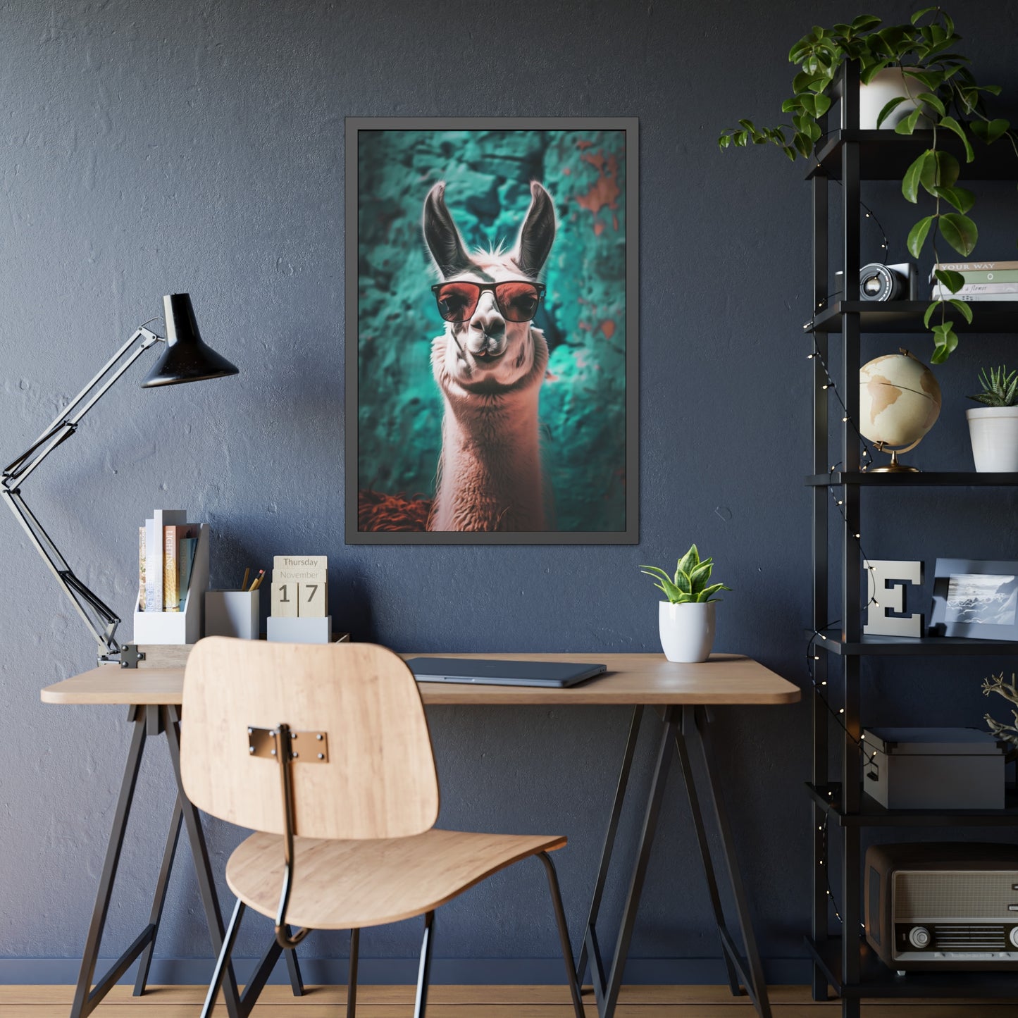 Cool Llama (Framed Paper Posters)