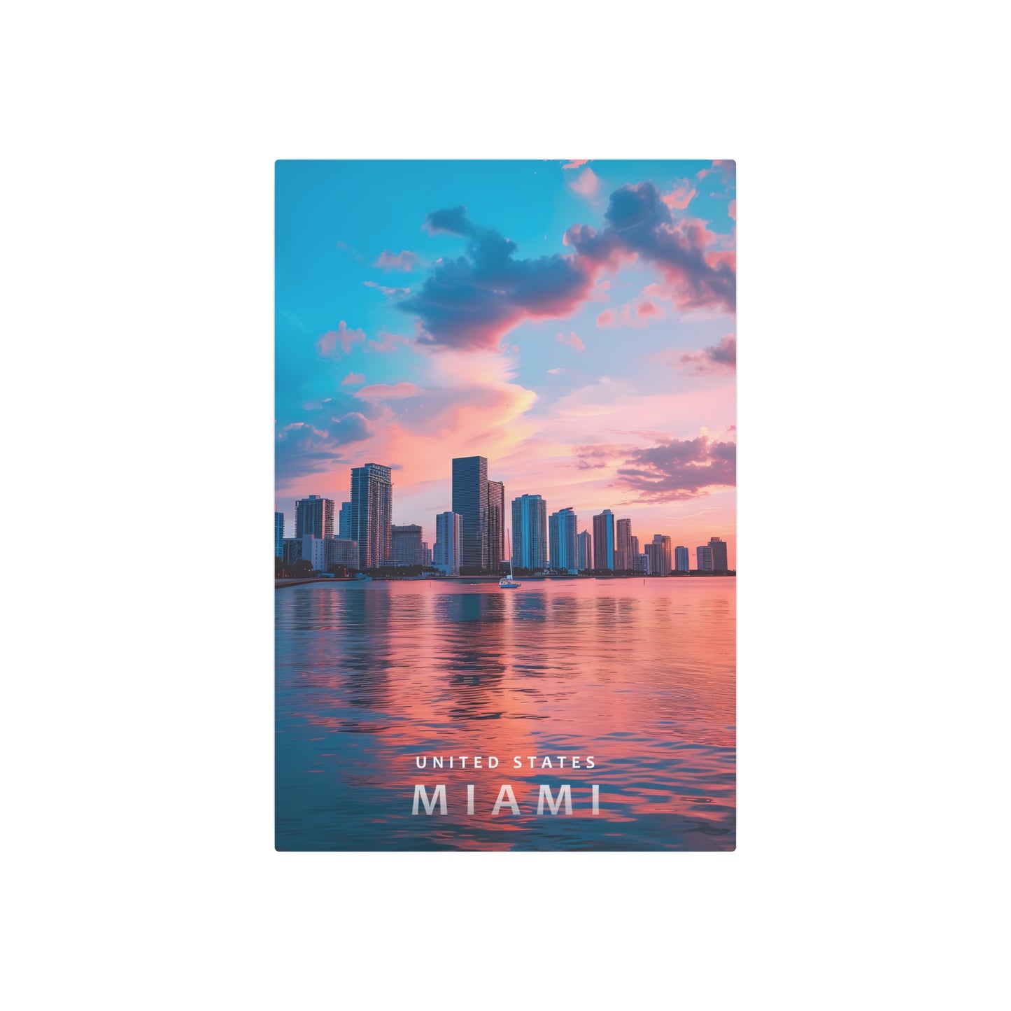 United States Miami (Metal Art Sign)