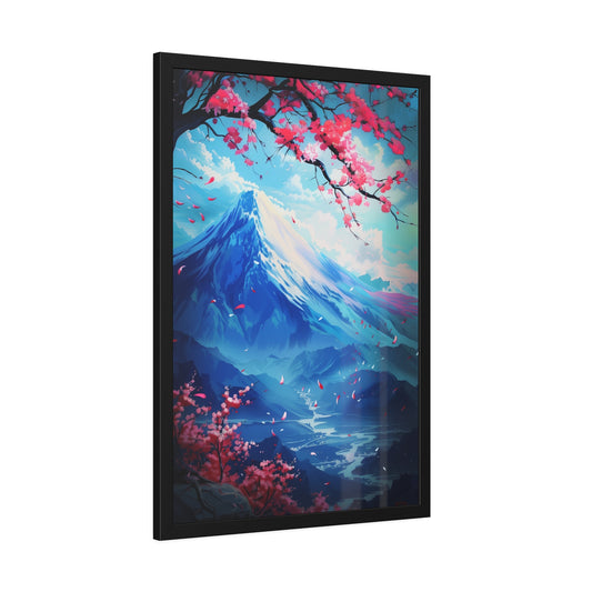 Cherry Blossom Landscape (Framed Paper Posters)