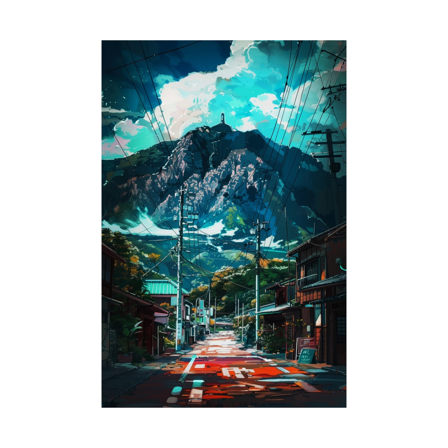 Mountain Street Scene (Matte Vertical Posters)