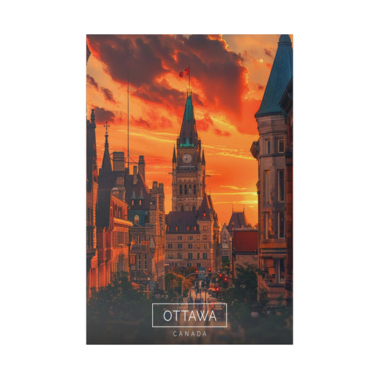 Ottawa's Evening Majesty (Matte Canvas, Stretched)