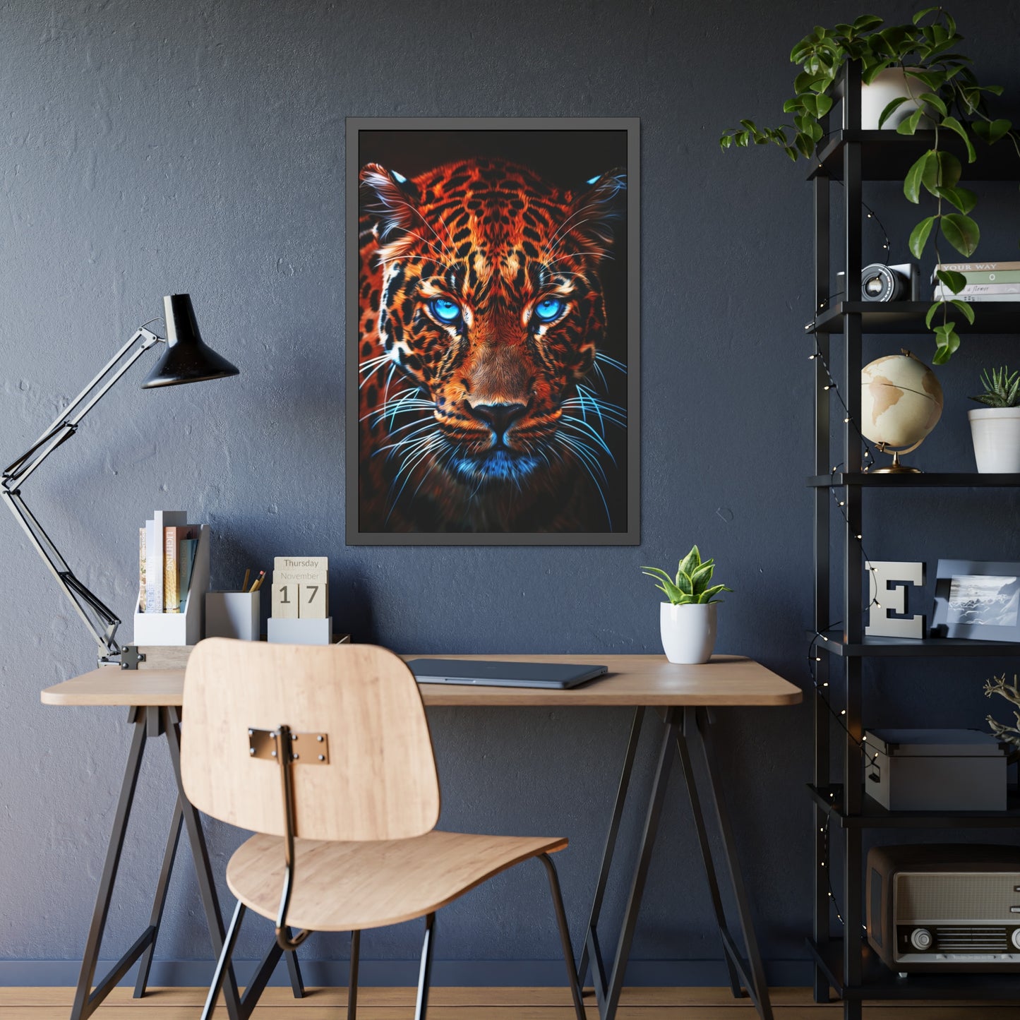 Blue-Eyed Leopard (Framed Paper Posters)