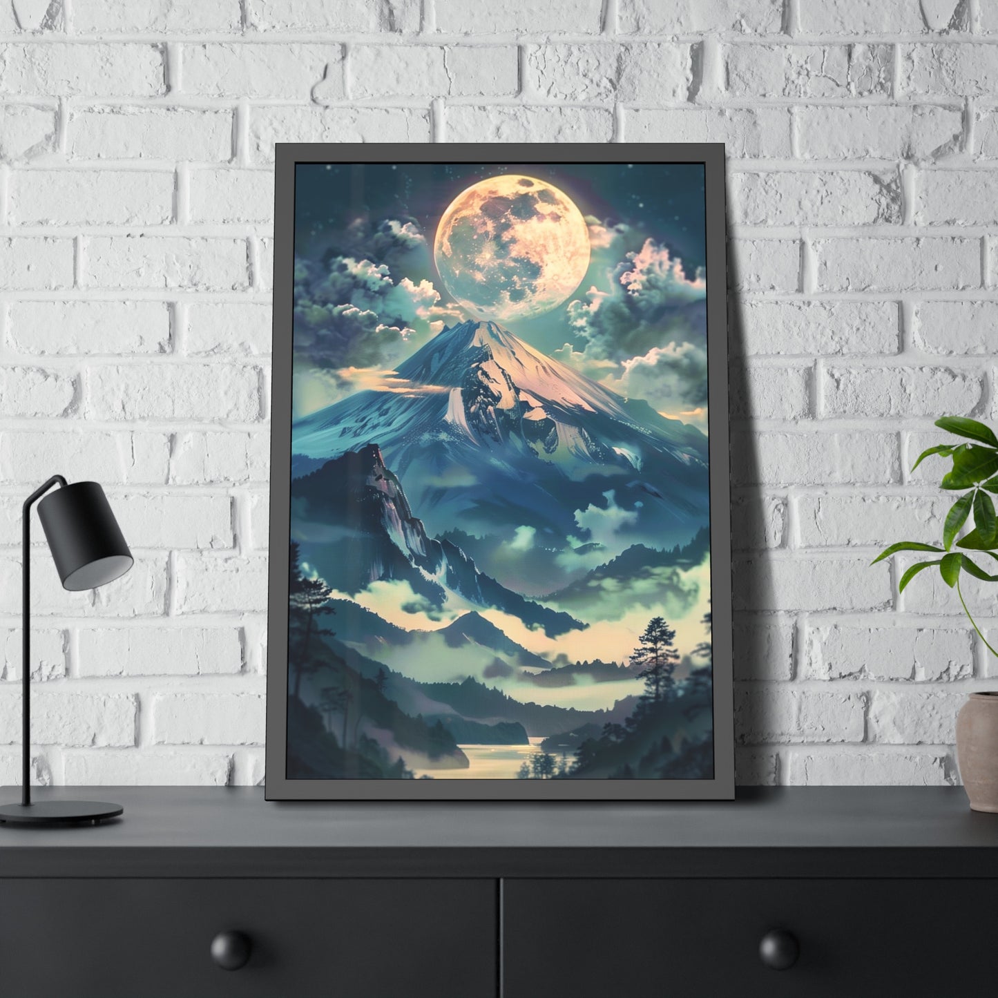 Lunar Mountain (Framed Paper Posters)