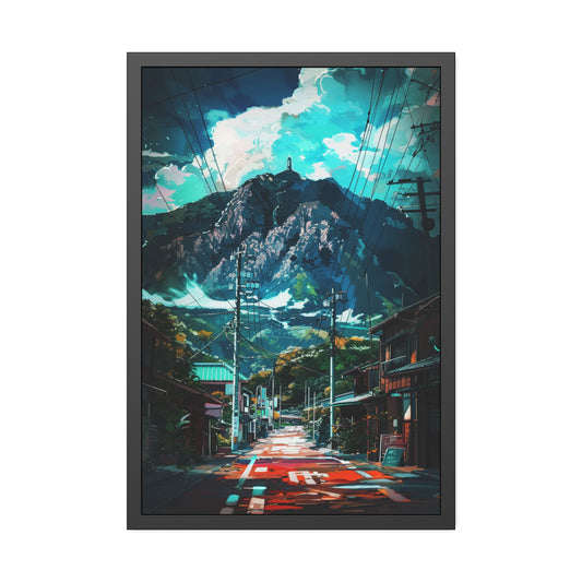 Mountain Street Scene (Framed Paper Posters)