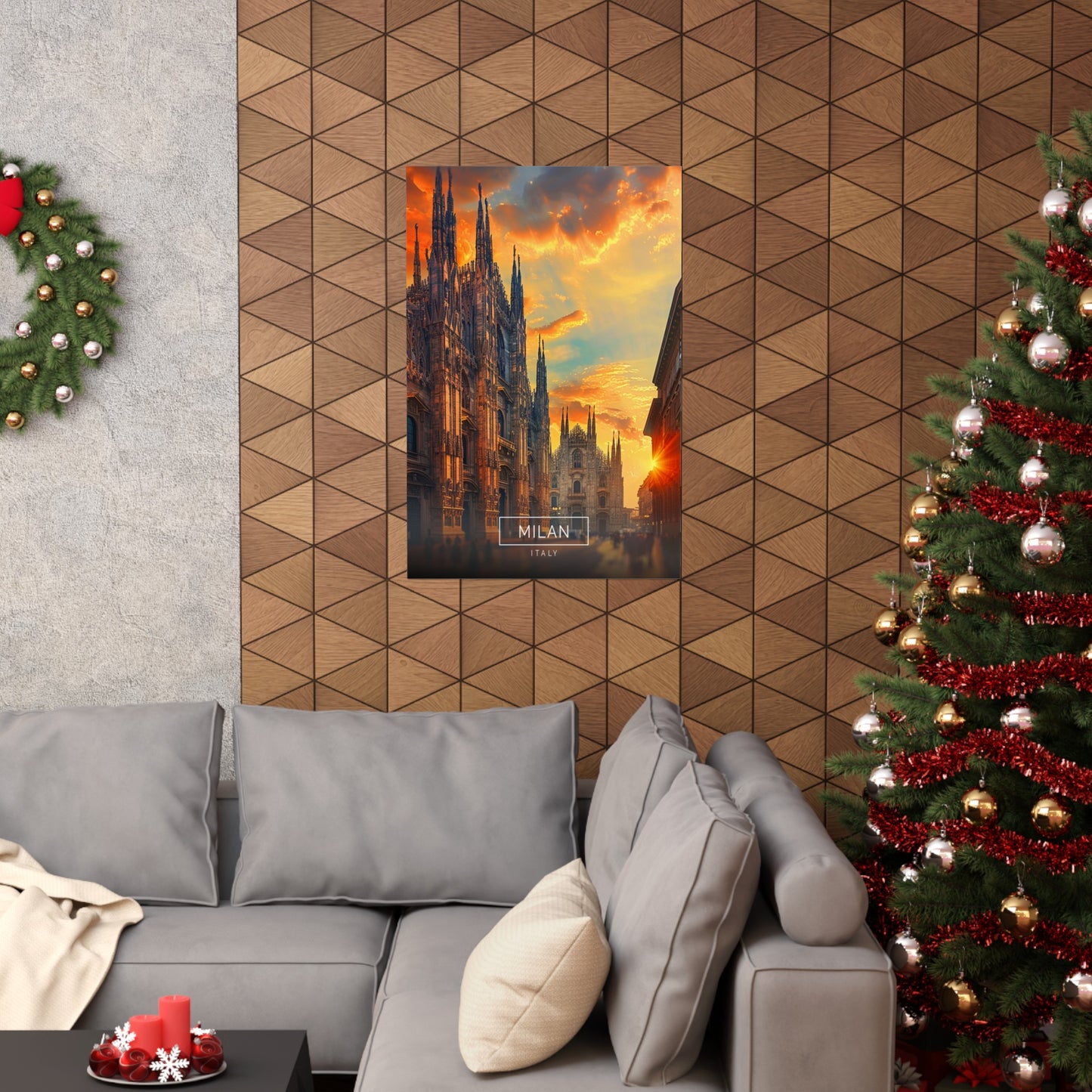 Milan Cathedral Sunset (Matte Vertical Posters)