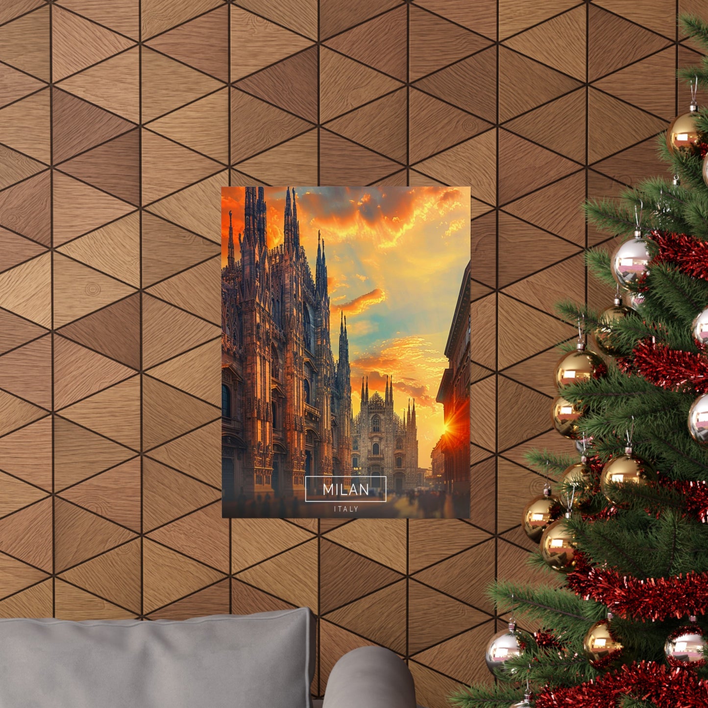 Milan Cathedral Sunset (Matte Vertical Posters)