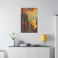 Milan Cathedral Sunset (Matte Canvas, Stretched)