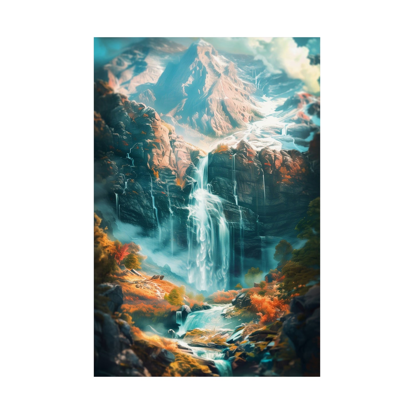 Mountain Waterfalls (Matte Vertical Posters)