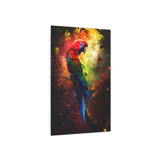 Vibrant Parrot Jungle (Metal Art Sign)