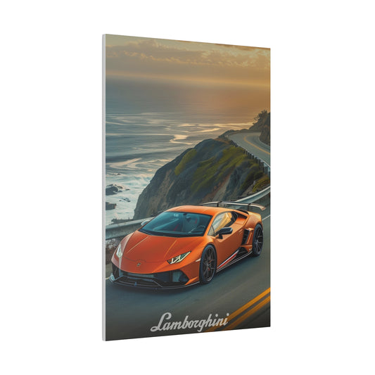 Orange Lamborghini (Matte Canvas, Stretched)