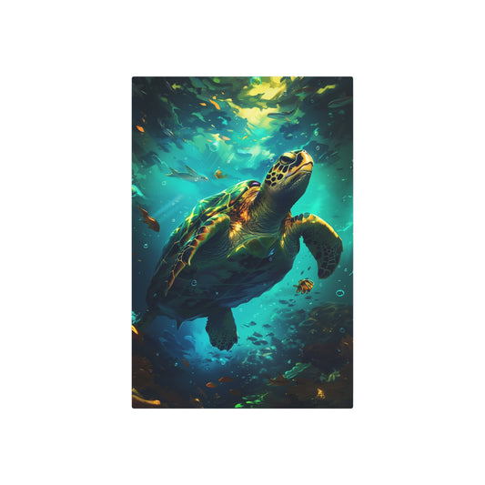 Underwater Sea Turtle (Metal Art Sign)