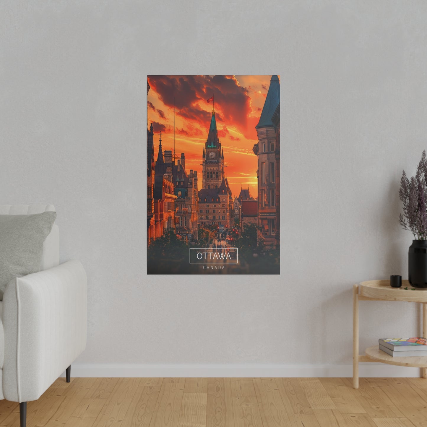 Ottawa's Evening Majesty (Matte Canvas, Stretched)