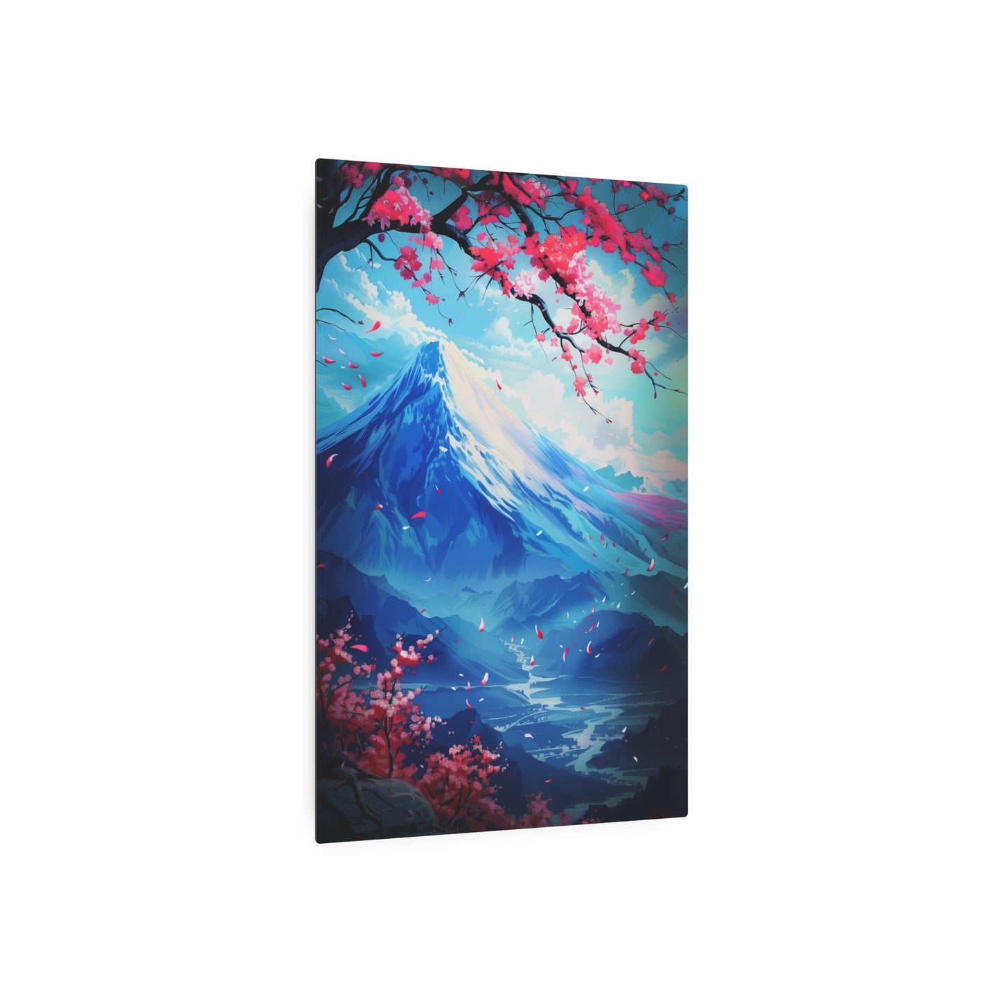 Cherry Blossom Landscape (Metal Art Sign)