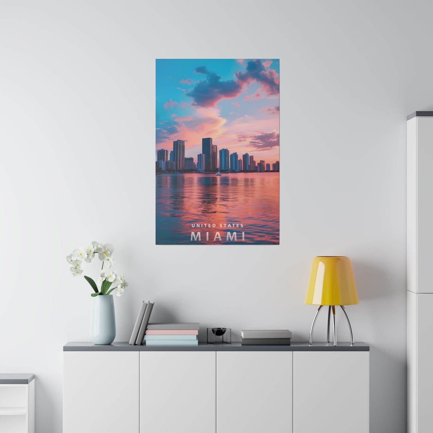 United States Miami (Matte Canvas, Stretched)