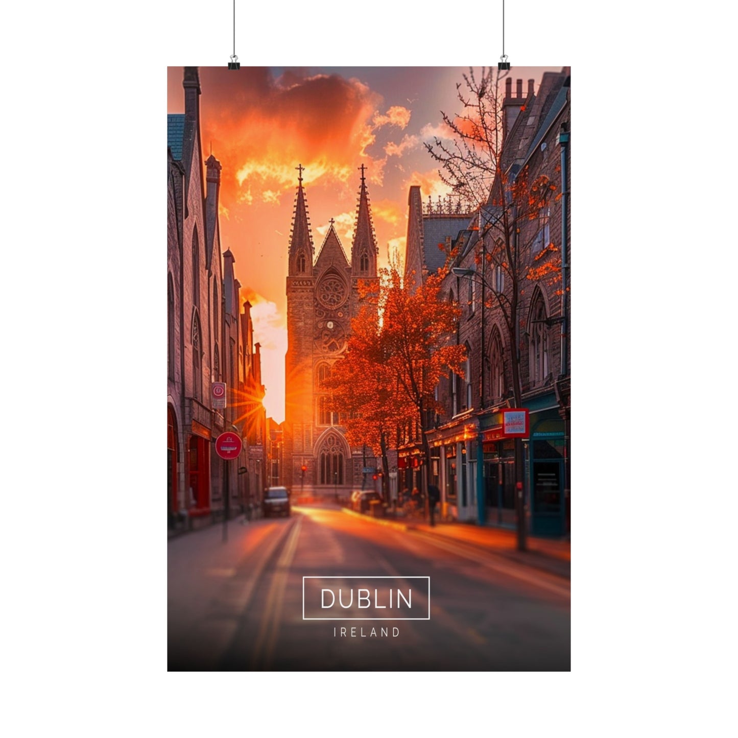 Dublin at Dusk (Matte Vertical Posters)