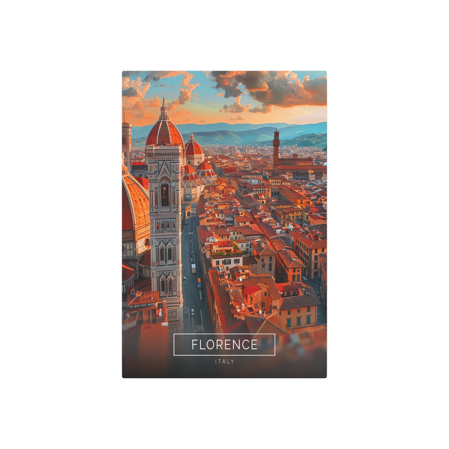 Sunset in Florence (Metal Art Sign)