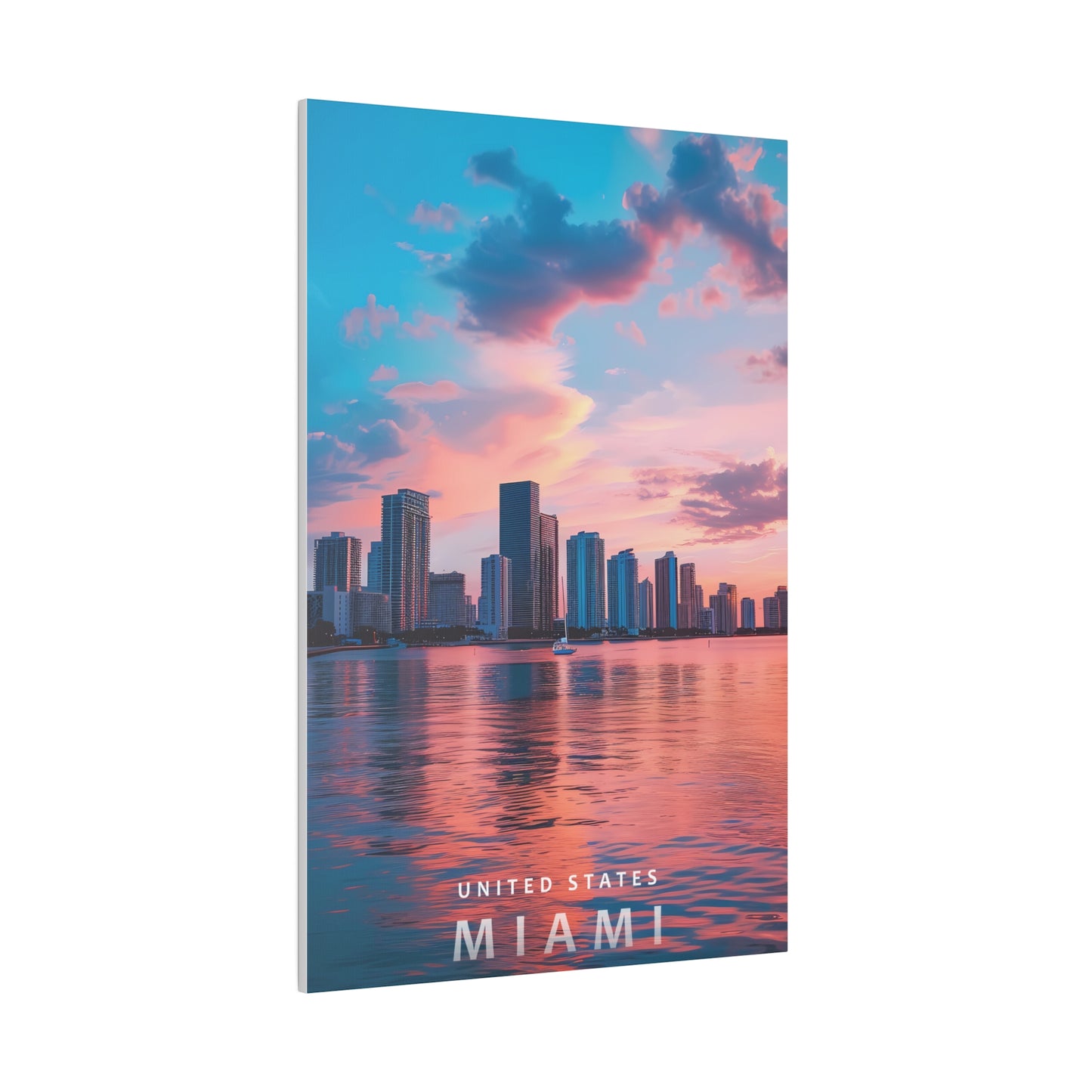 United States Miami (Matte Canvas, Stretched)