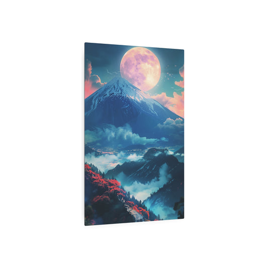 Moonlit Mountain (Metal Art Sign)