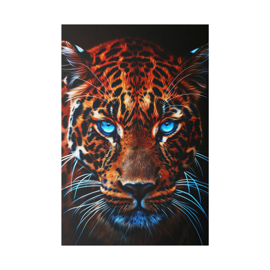 Blue-Eyed Leopard (Matte Canvas, Stretched)