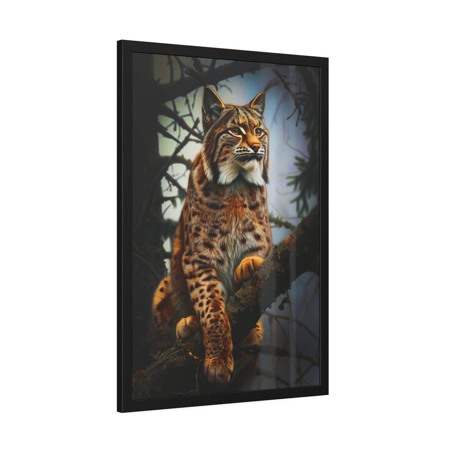 Lynx in the Forest (Framed Paper Posters)