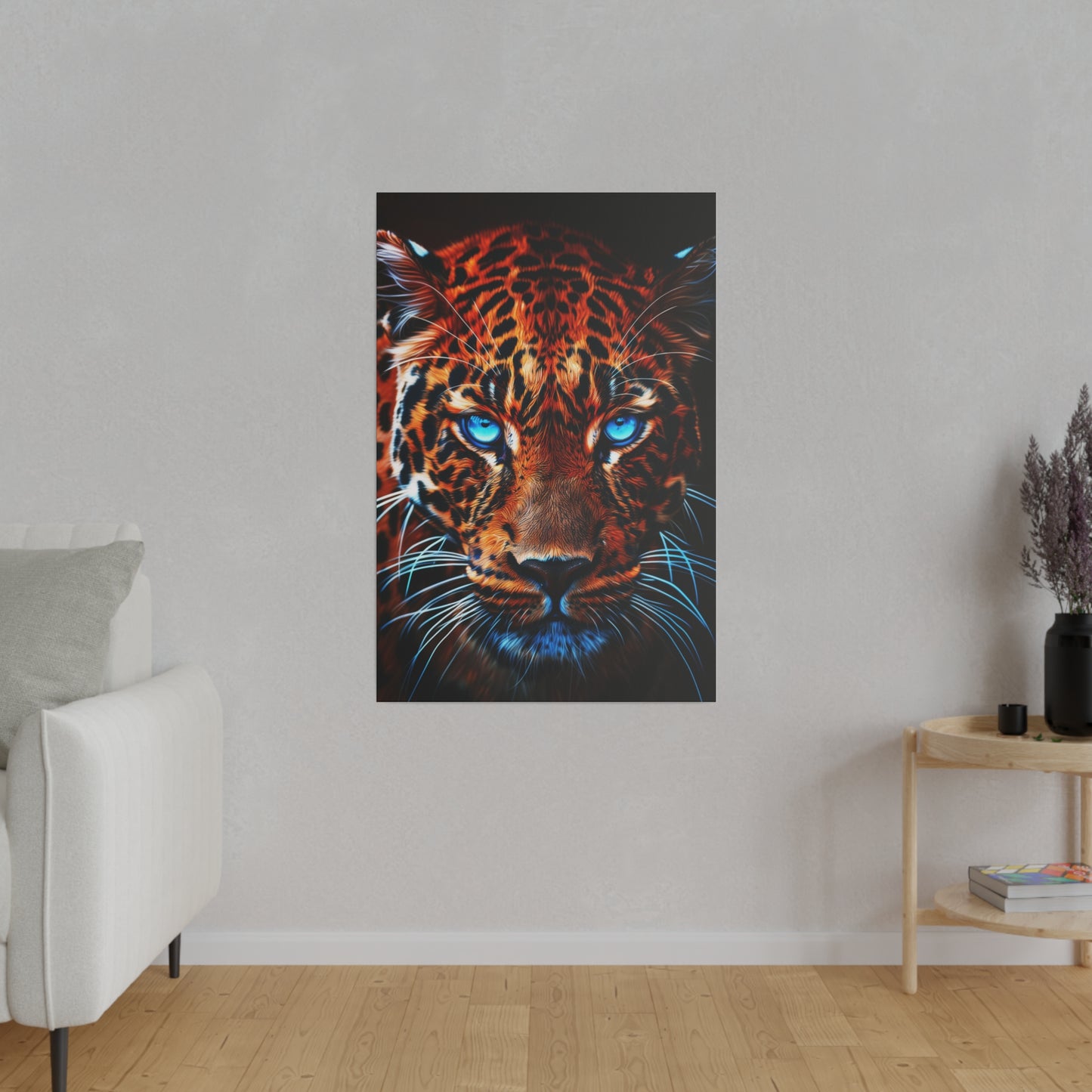 Blue-Eyed Leopard (Matte Canvas, Stretched)