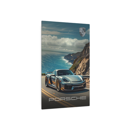 Porsche Coastal Elegance (Metal Art Sign)