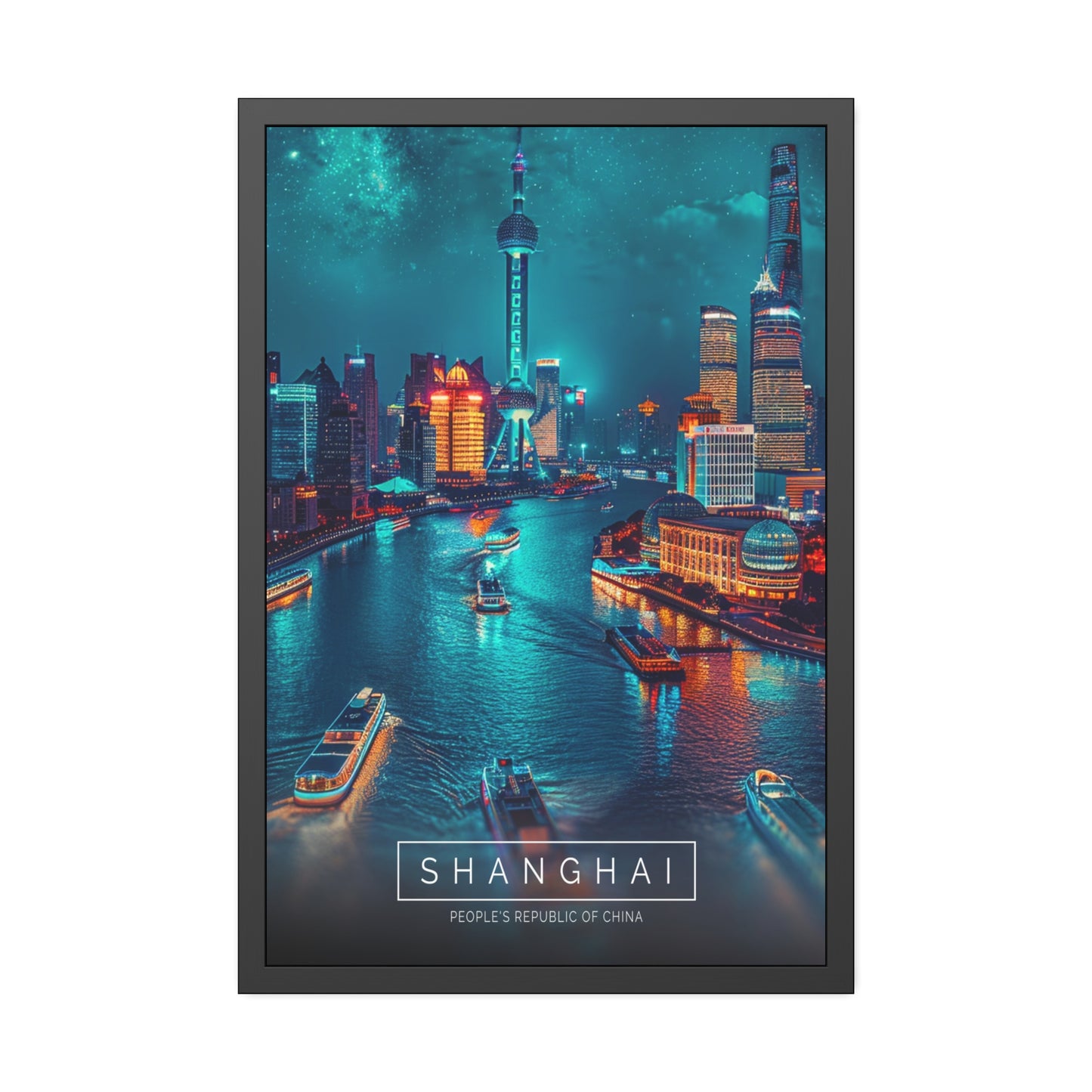 Cosmopolitan Glow: Shanghai (Framed Paper Posters)