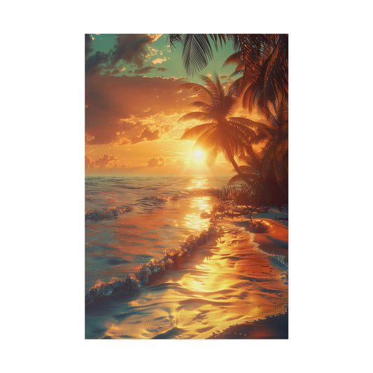 Tropical Sunset (Matte Canvas, Stretched)