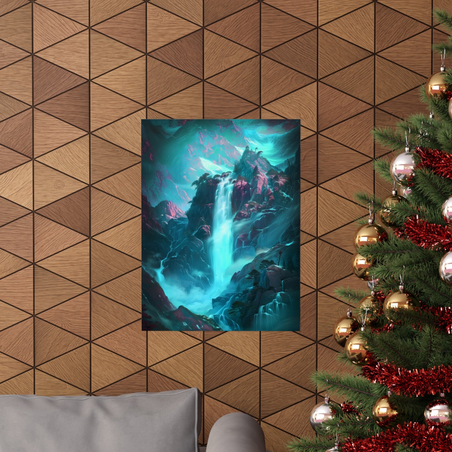 Mountain Waterfall (Matte Vertical Posters)