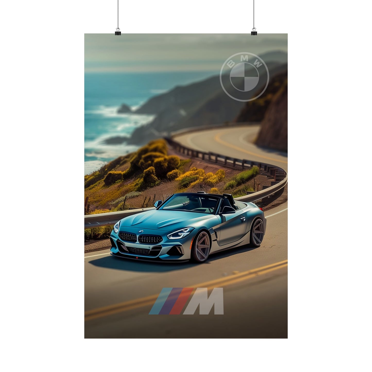 BMW on Serpentine Roads (Matte Vertical Posters)