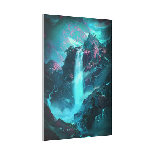 Mountain Waterfall (Matte Canvas, Stretched)