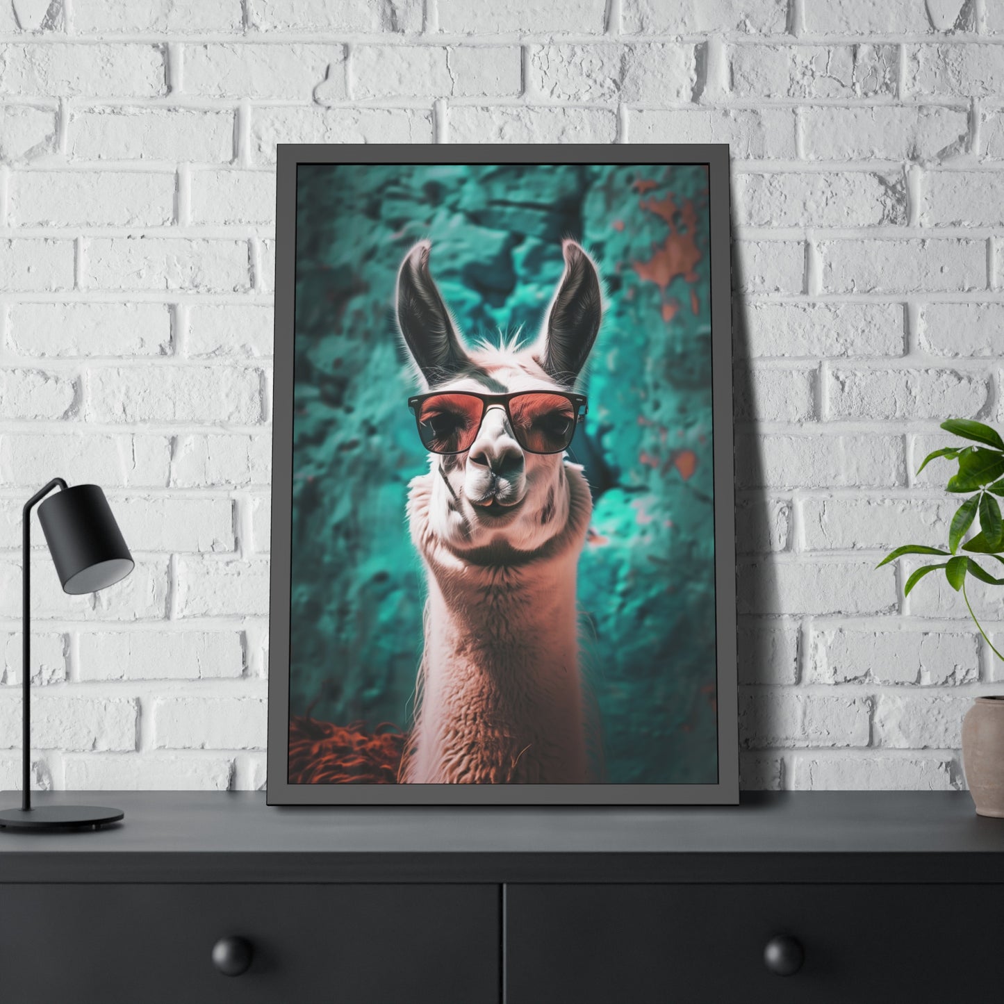 Cool Llama (Framed Paper Posters)