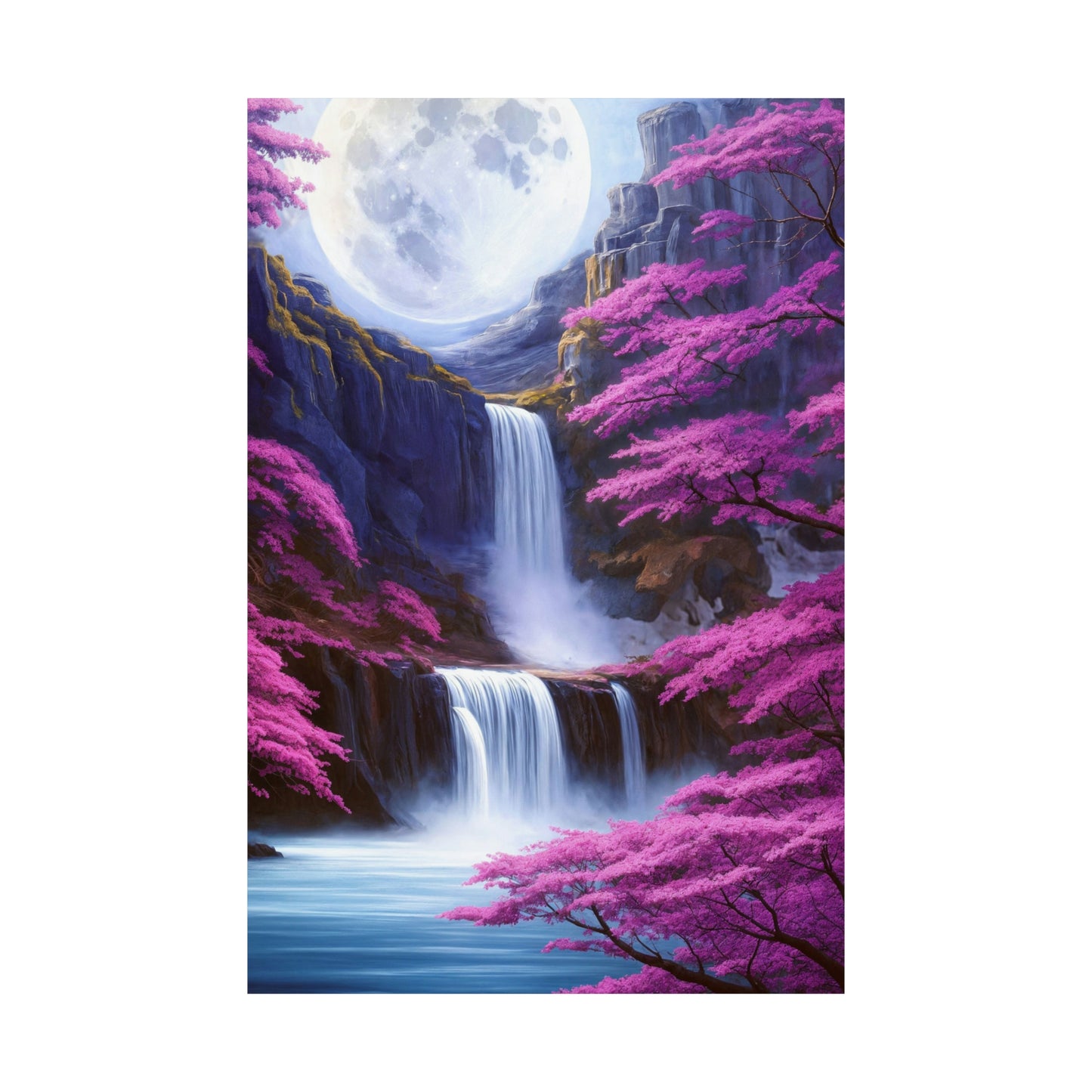 Lunar Falls Sakura Dream (Matte Vertical Posters)