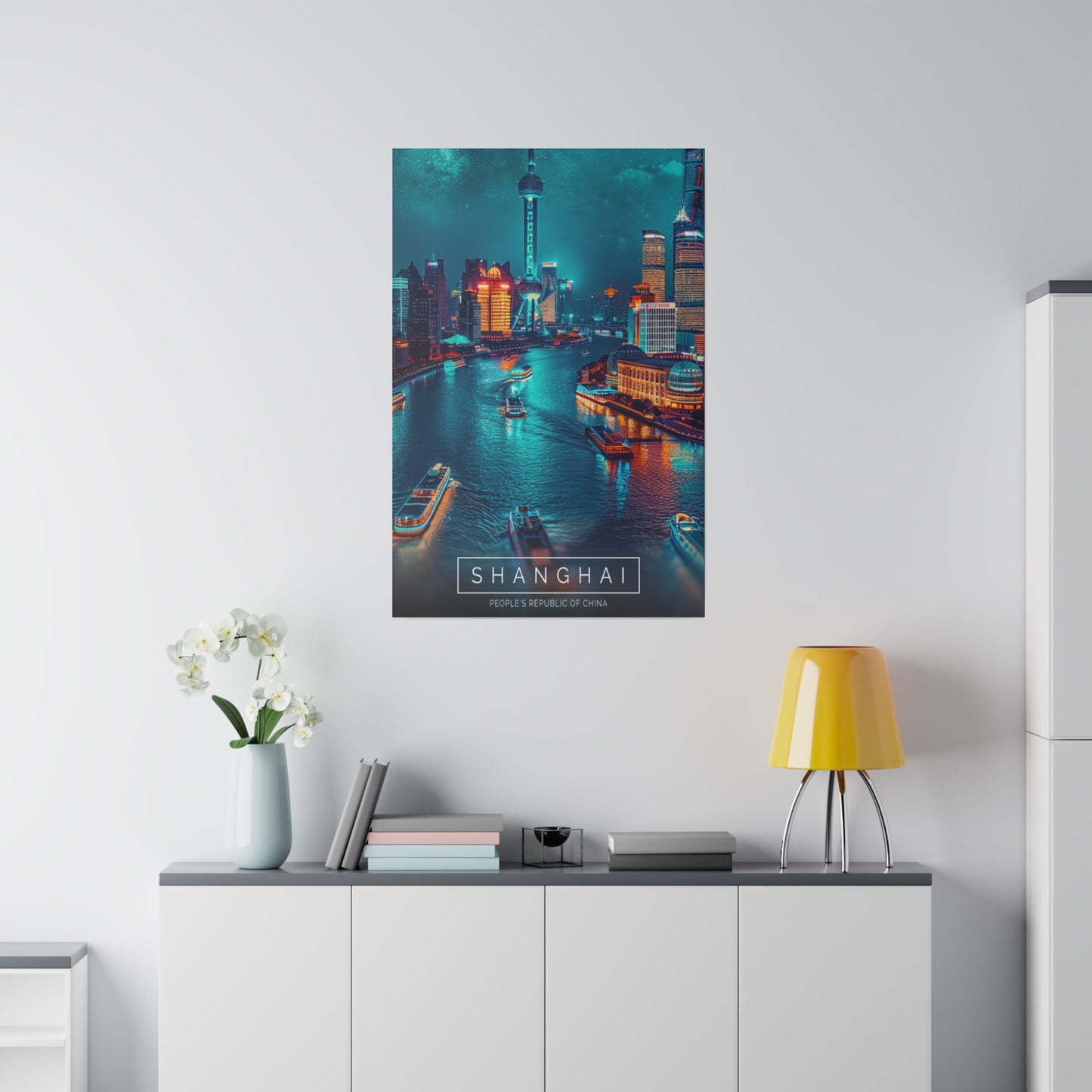 Cosmopolitan Glow: Shanghai (Matte Canvas, Stretched)