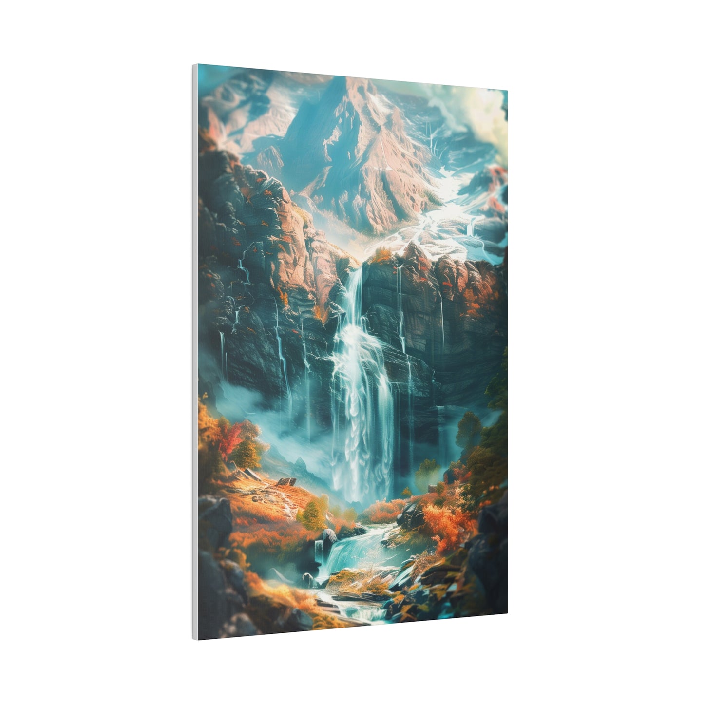 Mountain Waterfalls (Matte Canvas, Stretched)