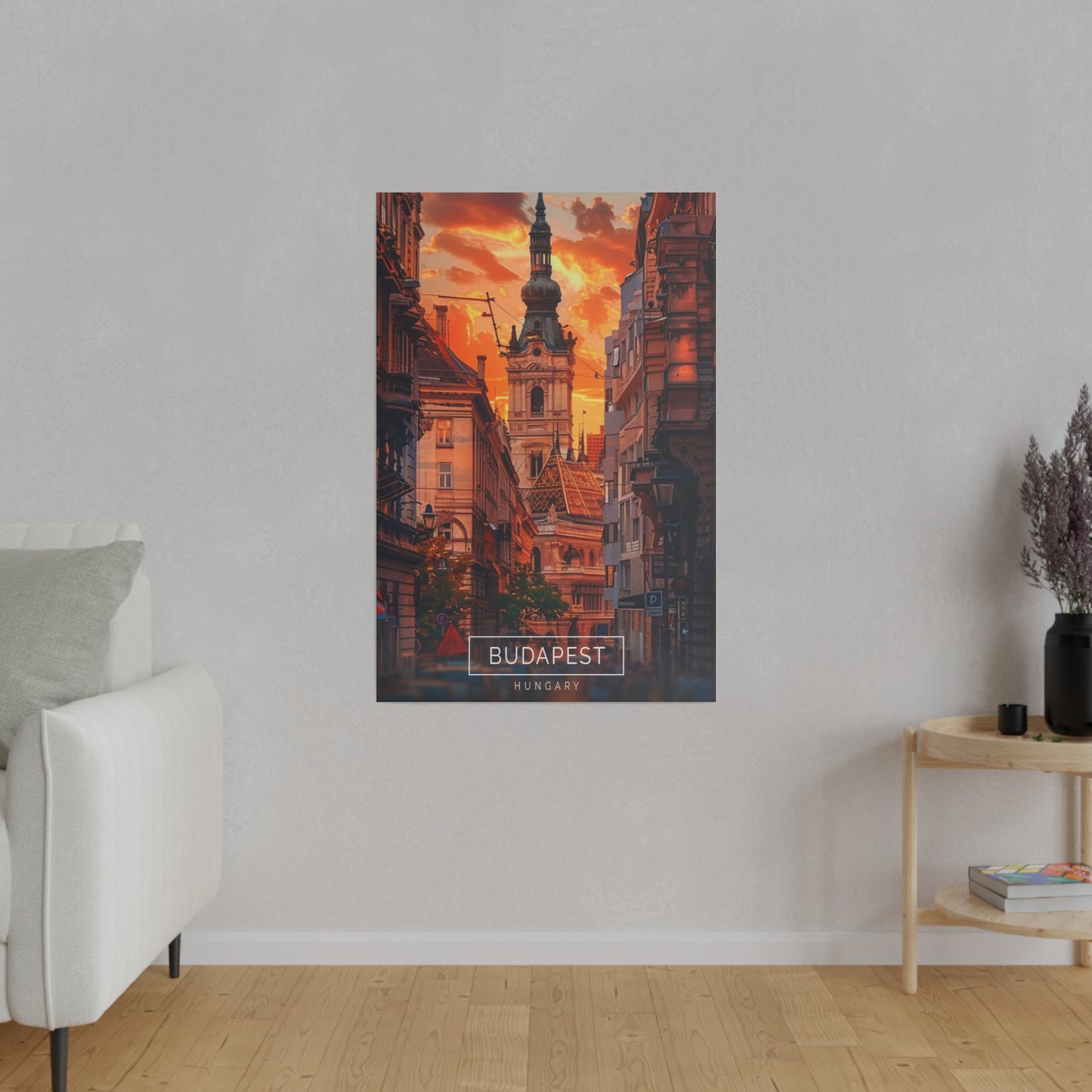 Budapest Twilight (Matte Canvas, Stretched)