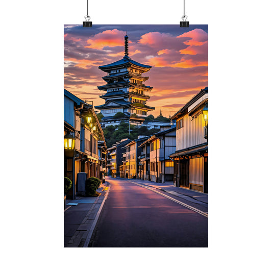 Pagoda Sunset Boulevard (Matte Vertical Posters)