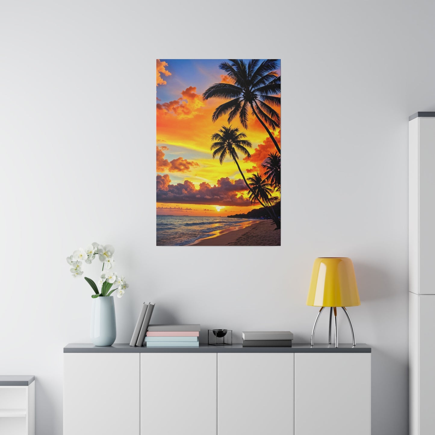 Tropical Sunset Serenity (Matte Canvas, Stretched)