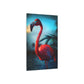 Dramatic Sky and Flamingo (Metal Art Sign)