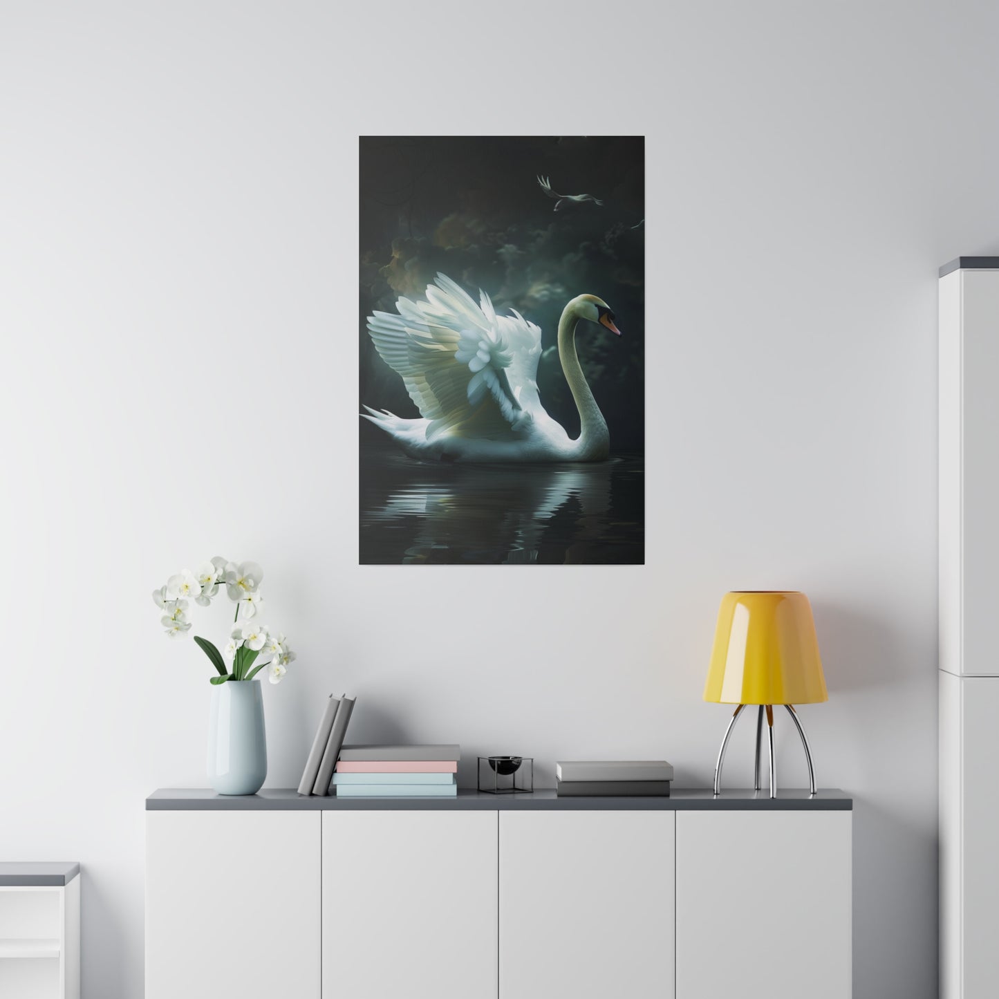 Elegance of the Swan (Matte Canvas, Stretched)