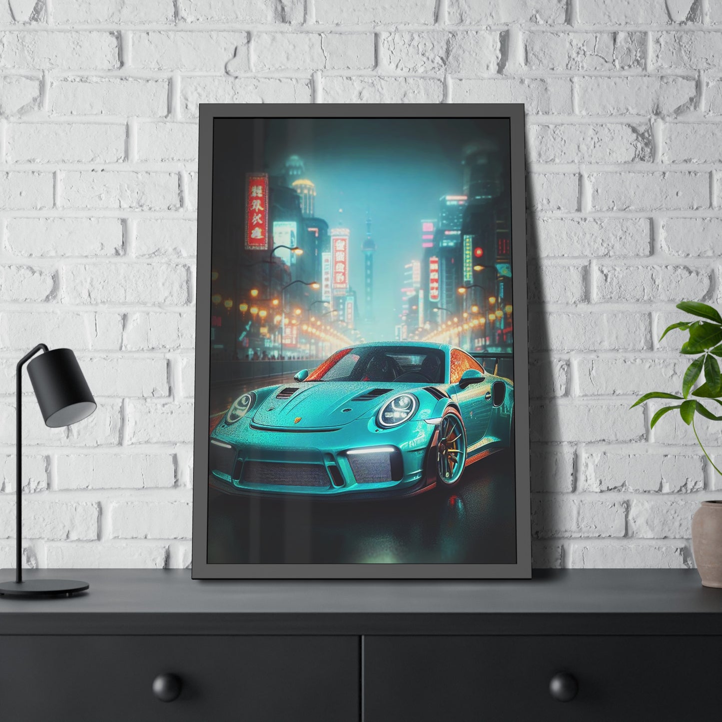 Neon Metropolis & Machine (Framed Paper Posters)