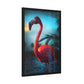 Dramatic Sky and Flamingo (Framed Paper Posters)