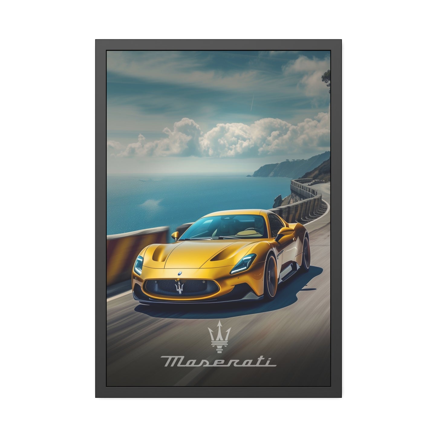 Golden Maserati (Framed Paper Posters)