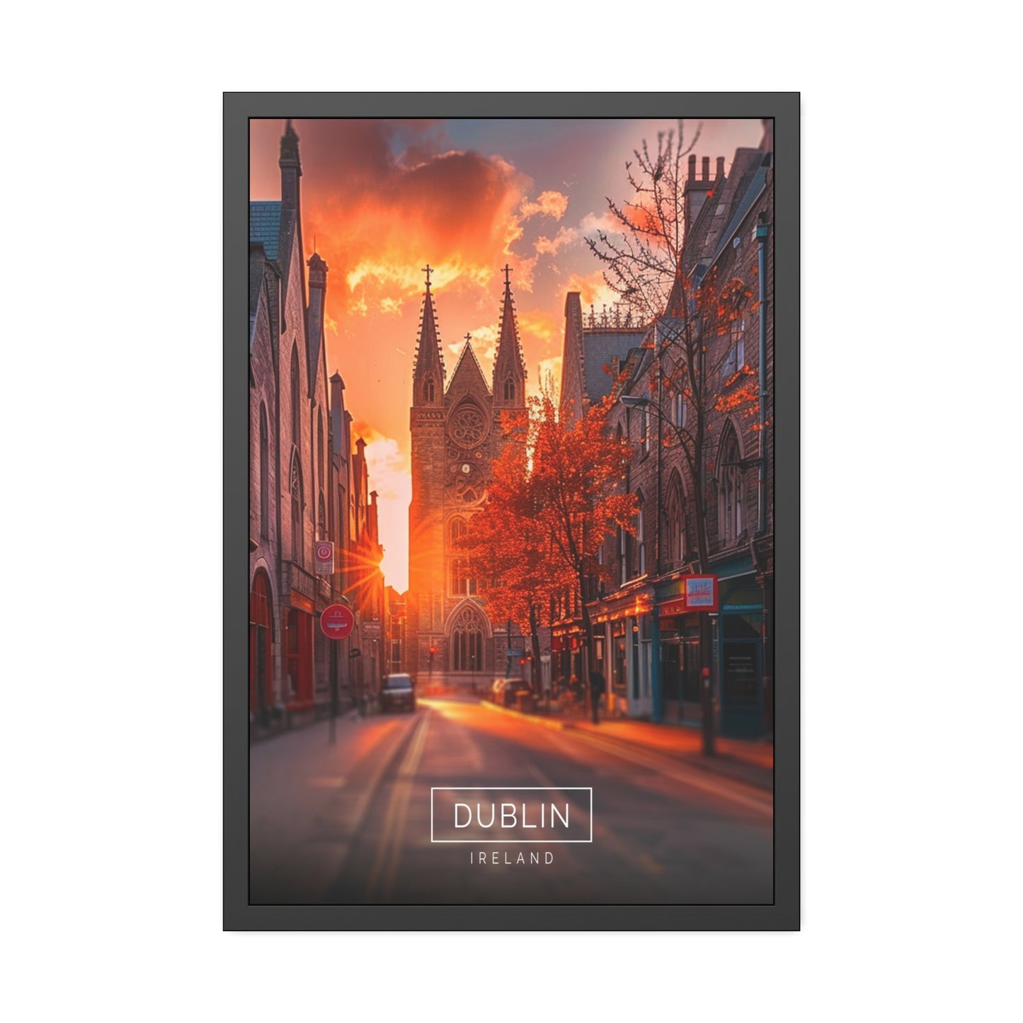 Dublin at Dusk (Framed Paper Posters)