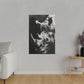 Black and White Rhinoceros (Matte Canvas, Stretched)