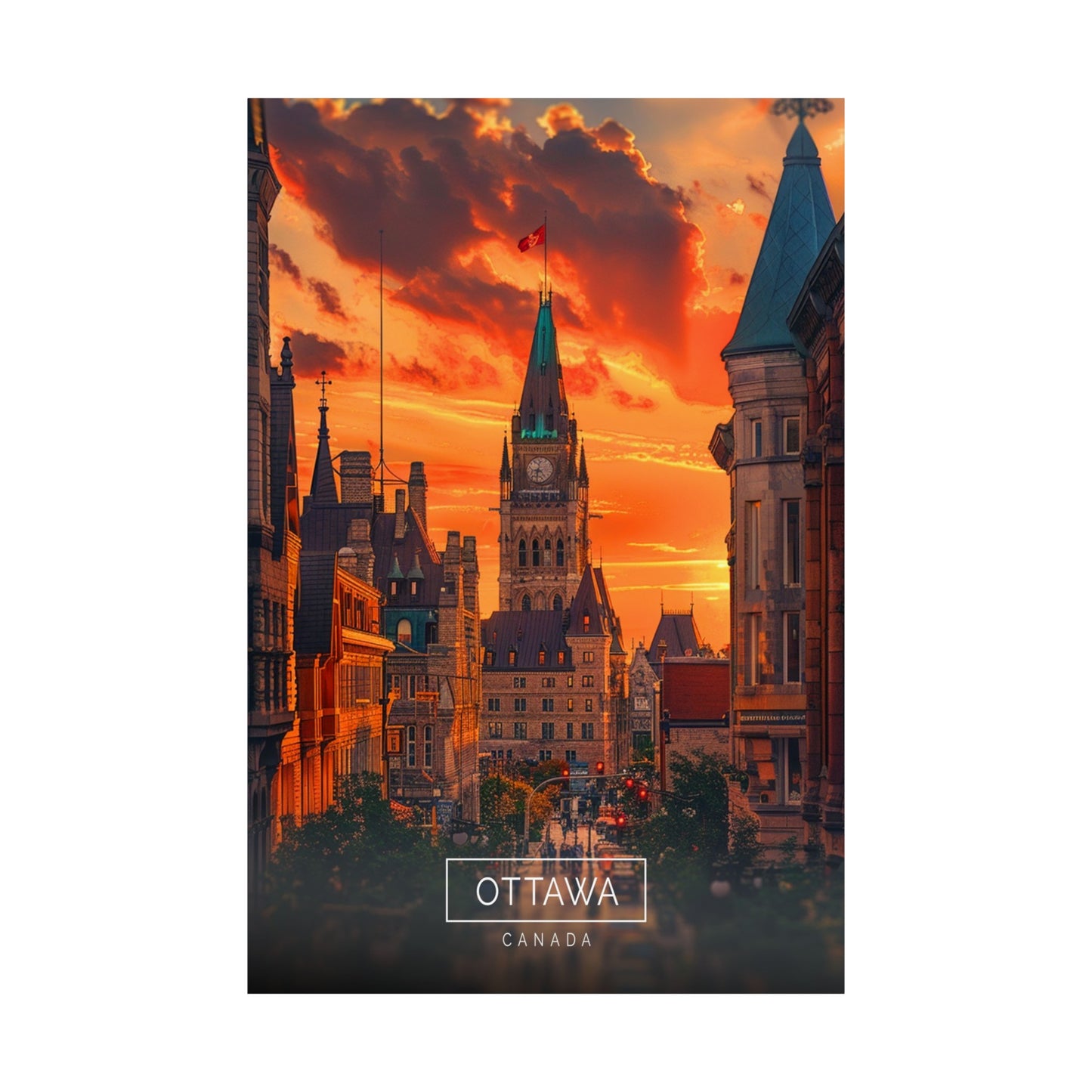 Ottawa's Evening Majesty (Matte Vertical Posters)