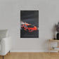 Red Lamborghini Drift (Matte Canvas, Stretched)