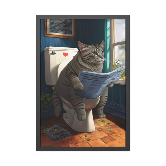 Contemplative Feline: A Paws for Thought (Framed Paper Posters)