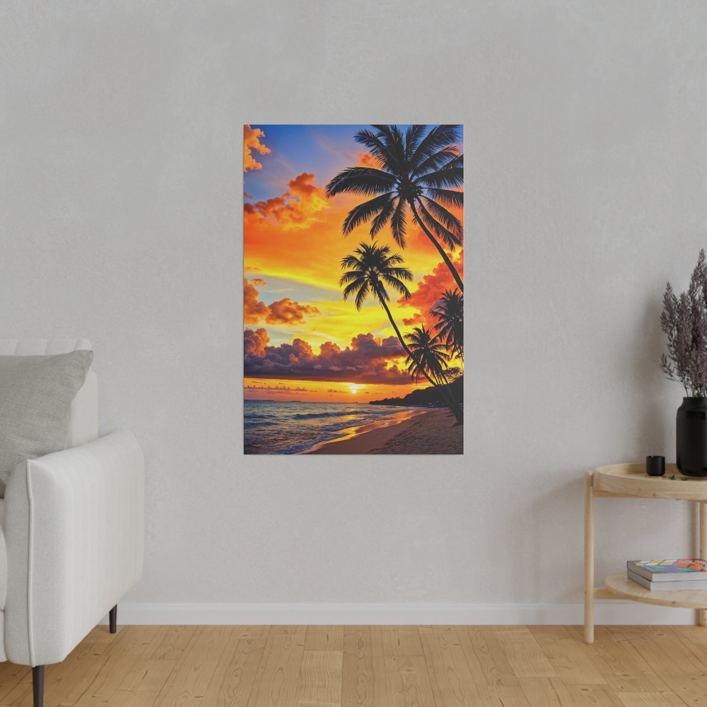 Tropical Sunset Serenity (Matte Canvas, Stretched)